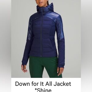 Lululemon Down for it all Blue shine Jacket